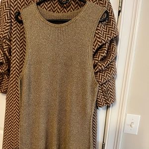 Ralph Lauren Gold tunic/ mini dress -xl NEW great for Xmas